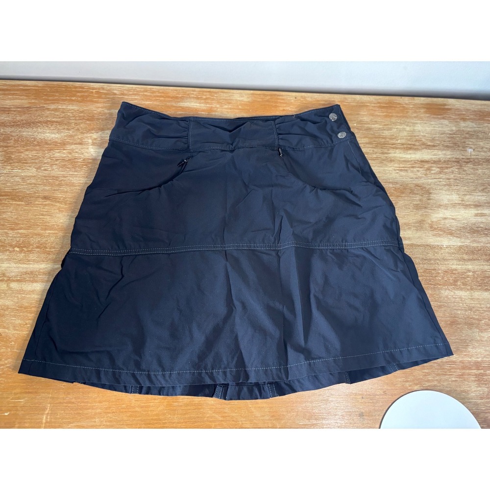Athleta Black Ripstop Hiking Skort Style 405141 Size 8‎ Activewear Travel Skirt